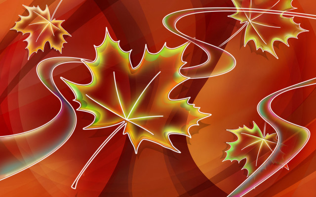 Colorful leaf swirly background red #3 free wallpaper - medium preview image