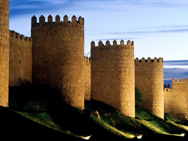 Castle clock tower side building free wallpaper - medium preview image