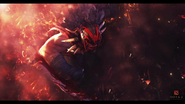 Demonic creature red mask confetti free wallpaper - medium preview image