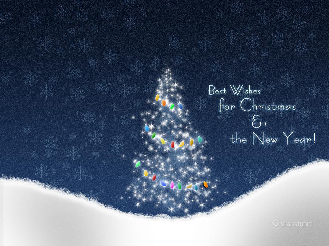 Christmas tree lights snow best free wallpaper - medium preview image