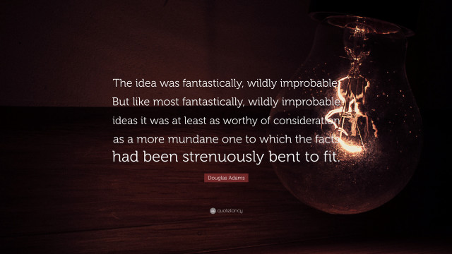 Fantastically whimsical improbable quote light free wallpaper - medium preview image