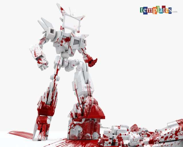 Robot blood table standing arms #2 free wallpaper - medium preview image