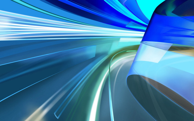 Blue white abstract speed train #3 free wallpaper - medium preview image