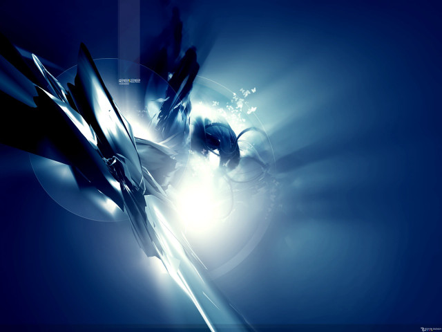 Blue abstract futuristic background circular free wallpaper - medium preview image