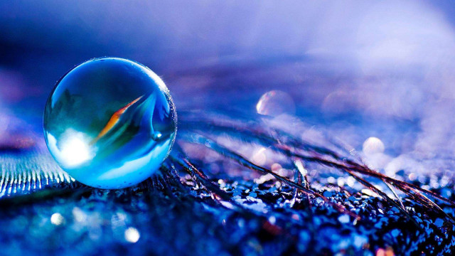 Water drop cloth blue background free wallpaper - medium preview image