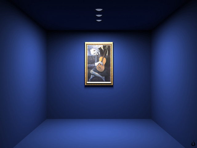 Painting blue wall room blue free wallpaper - medium preview image