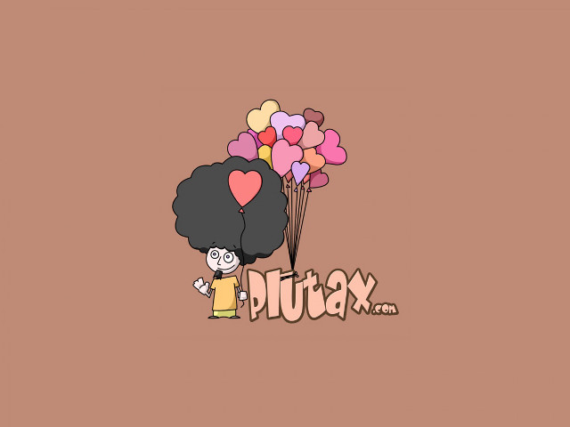 Cartoon character holding balloons puttax free wallpaper - medium preview image