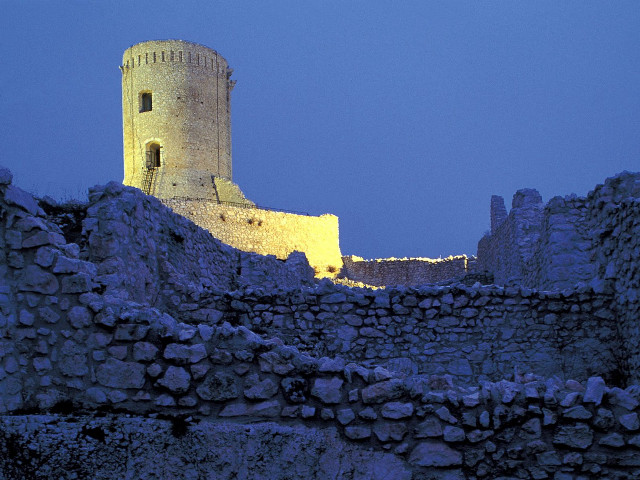 Stone wall tower night light #2 free wallpaper - medium preview image