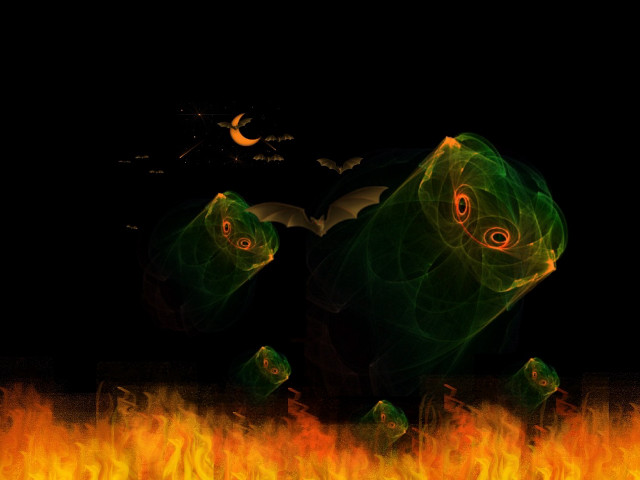 Fire bear bat flame campfire free wallpaper - medium preview image