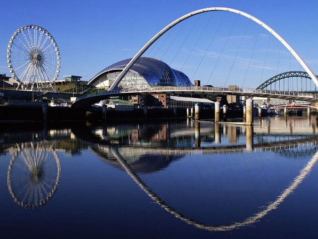 Bridge water ferris wheel background #2 free wallpaper - medium preview image