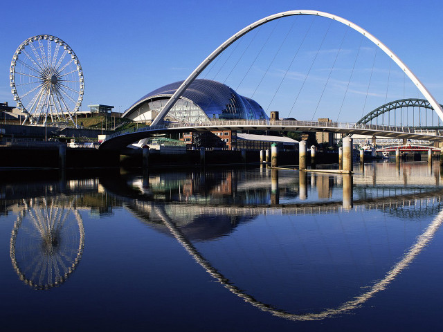 Bridge water ferris wheel background #5 free wallpaper - medium preview image