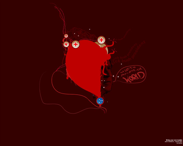 Red heart cross background illustration free wallpaper - medium preview image