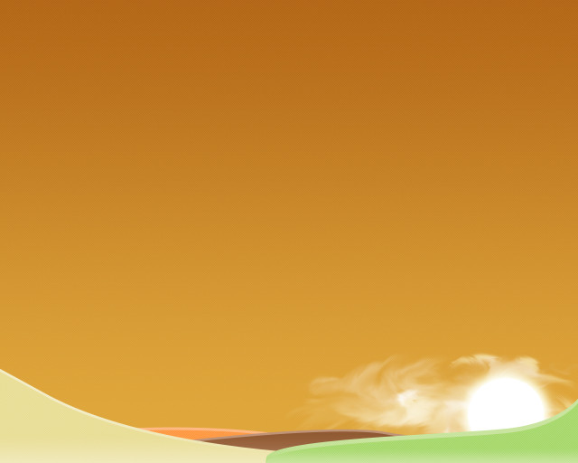 Green orange hill sky clouds free wallpaper - medium preview image