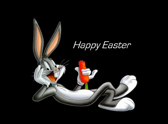 Rabbit holding carrot happy easter free wallpaper - medium preview image
