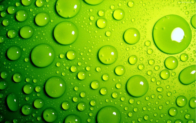 Green background water drops white #3 free wallpaper - medium preview image