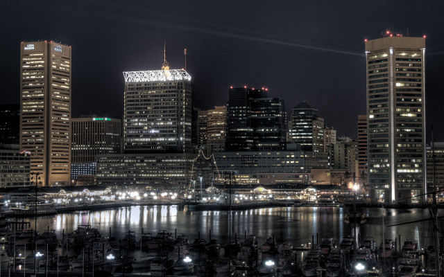City skyline night river bridge #11 free wallpaper - medium preview image