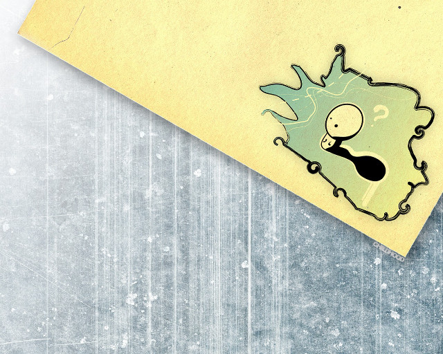 Cartoon character paper sticker description free wallpaper - medium preview image