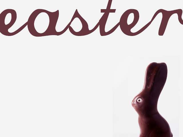 Chocolate bunny easter sign foreground free wallpaper - medium preview image