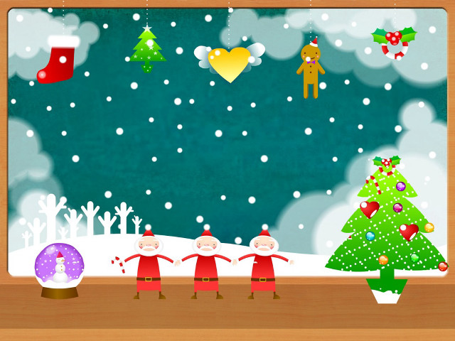 Christmas santa elves snow tree #2 free wallpaper - medium preview image