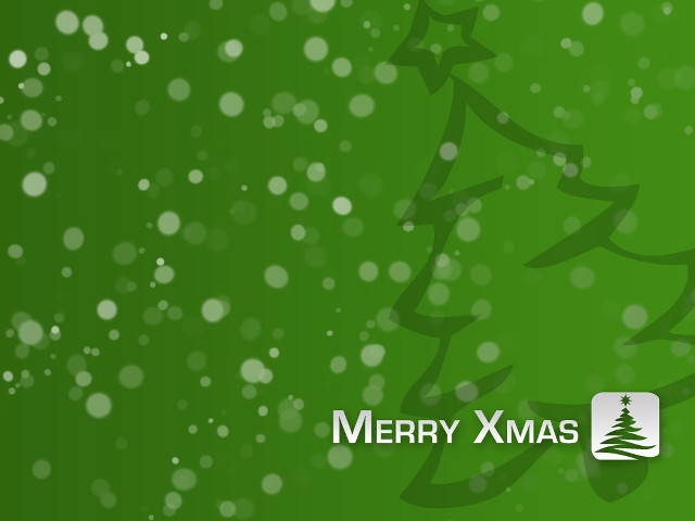 Green christmas card tree merry #2 free wallpaper - medium preview image