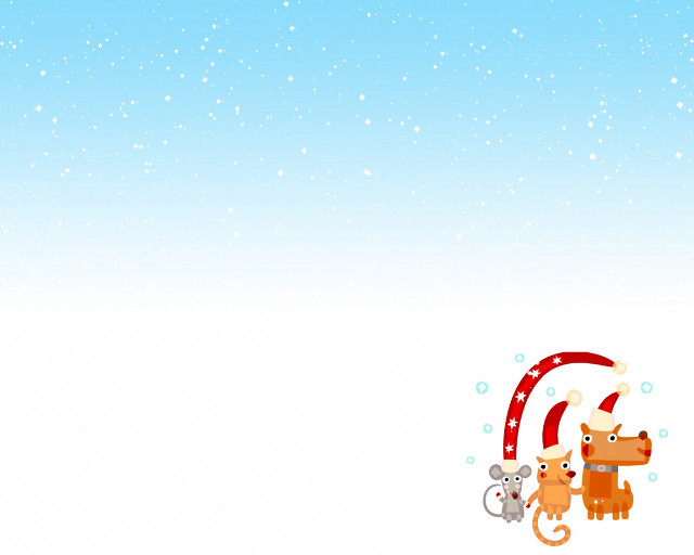 Cartoon cat dog snow red #2 free wallpaper - medium preview image