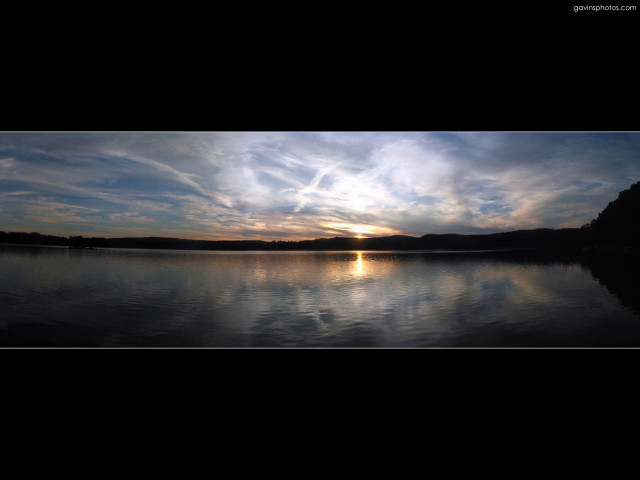 Lake sunset clouds trees hudsonriver free wallpaper - medium preview image
