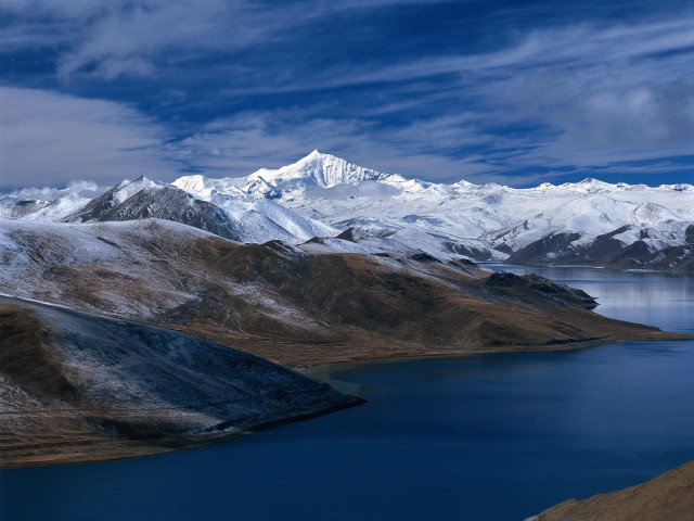 Mountain range lake snow covered #5 free wallpaper - medium preview image