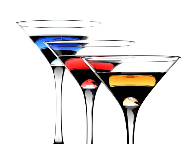 Three martini glasses colored liquids #4 free wallpaper - medium preview image