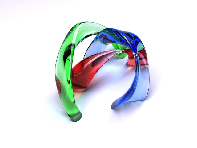 Colorful glass sculpture white surface #3 free wallpaper - medium preview image