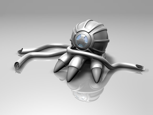 Silver object large eye long free wallpaper - medium preview image