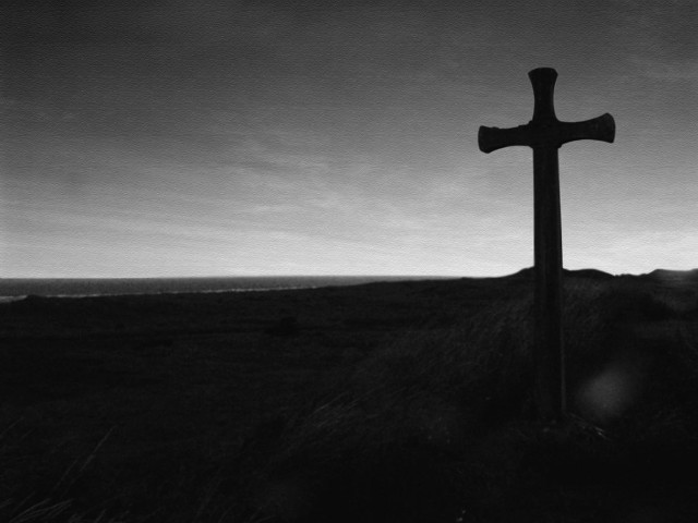 Cross field sky sun person free wallpaper - medium preview image