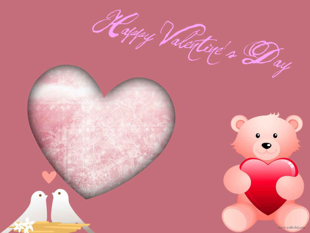 Valentines day card teddy bear free wallpaper - medium preview image