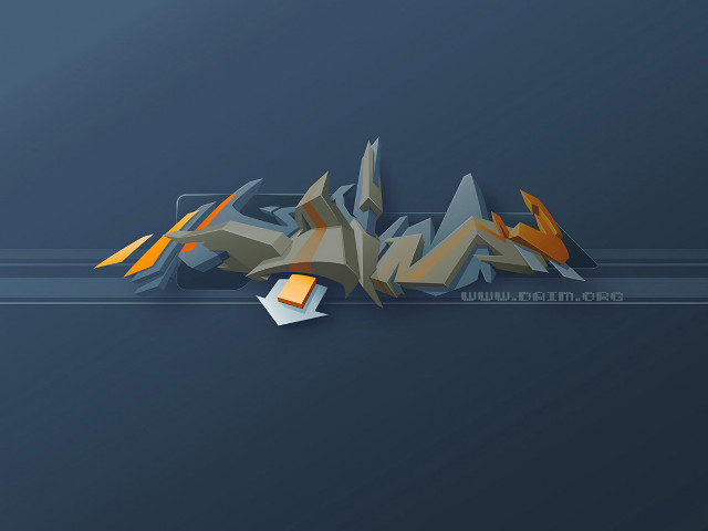 Stylized mountain paper sticking out free wallpaper - medium preview image