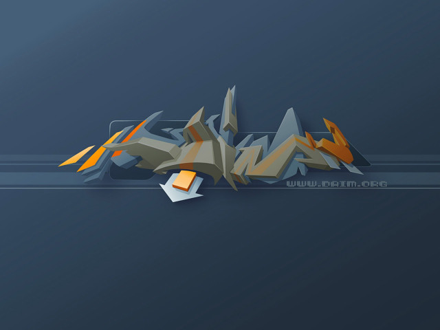 Stylized mountain paper foreground blue #2 free wallpaper - medium preview image