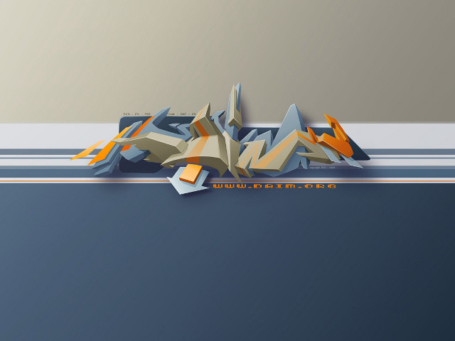 Blue orange abstract background mountain #2 free wallpaper - medium preview image