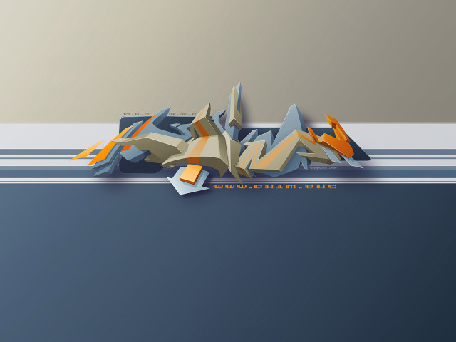 Blue orange abstract background mountain #4 free wallpaper - medium preview image