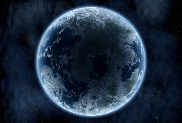 Blue planet dark background star free wallpaper - medium preview image