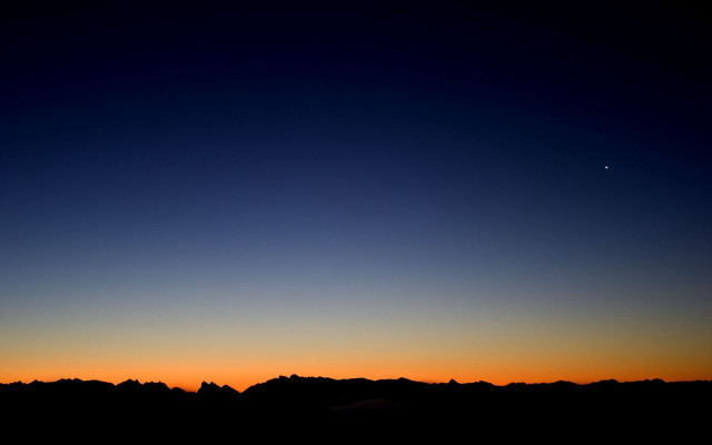 Plane sunset moon distant object #2 free wallpaper - medium preview image