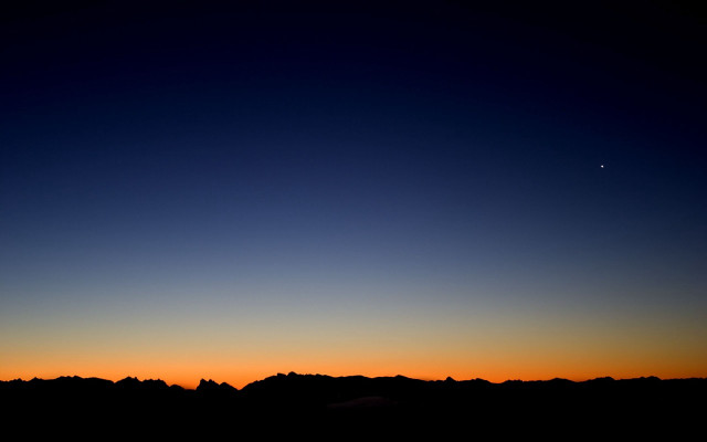 Plane sunset moon minimalism gradient free wallpaper - medium preview image