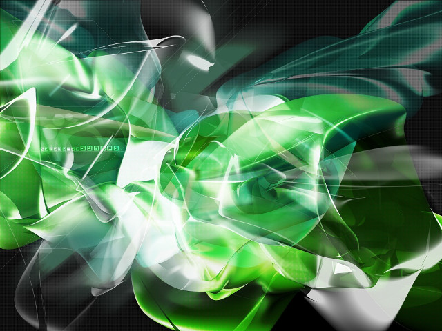 Green abstract painting black background #3 free wallpaper - medium preview image