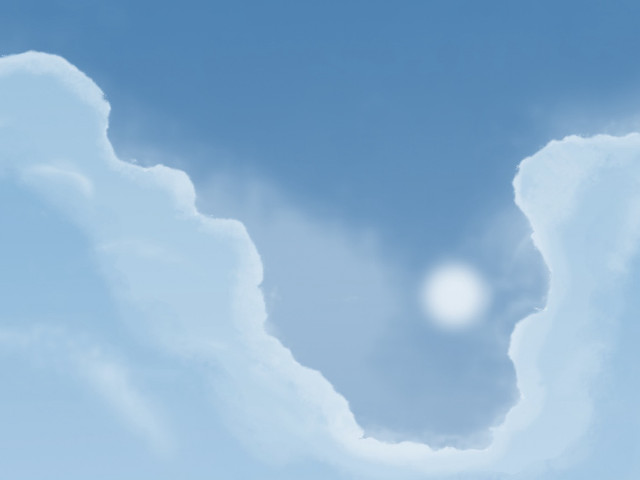 Cloud face sky sun blue #2 free wallpaper - medium preview image