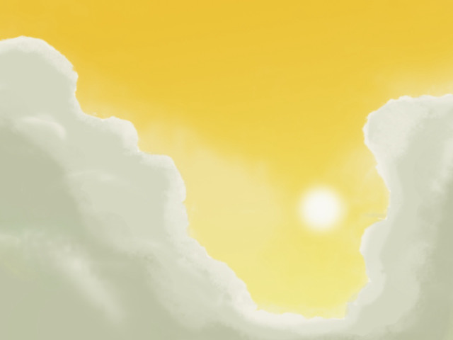 Yellow sky clouds plane sun #5 free wallpaper - medium preview image