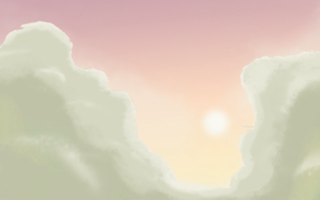 Pink sky clouds sun yellow free wallpaper - medium preview image