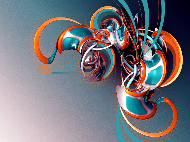 Colorful swirl design blue background free wallpaper - medium preview image