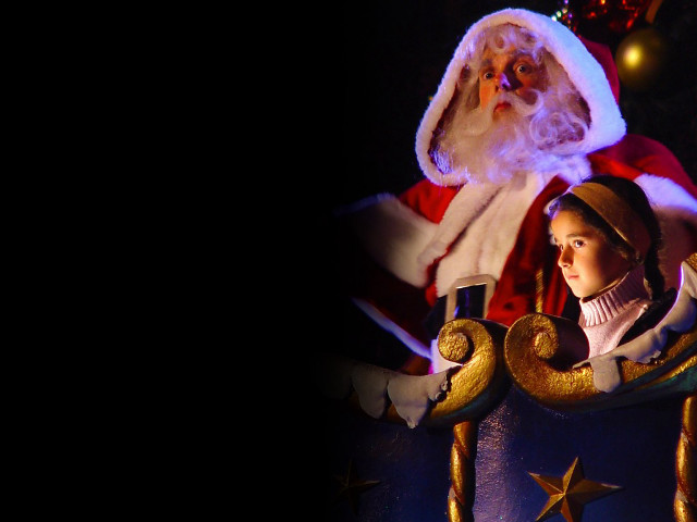 Santa clause child sleigh santa free wallpaper - medium preview image
