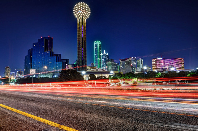City skyline clock tower night #2 free wallpaper - medium preview image