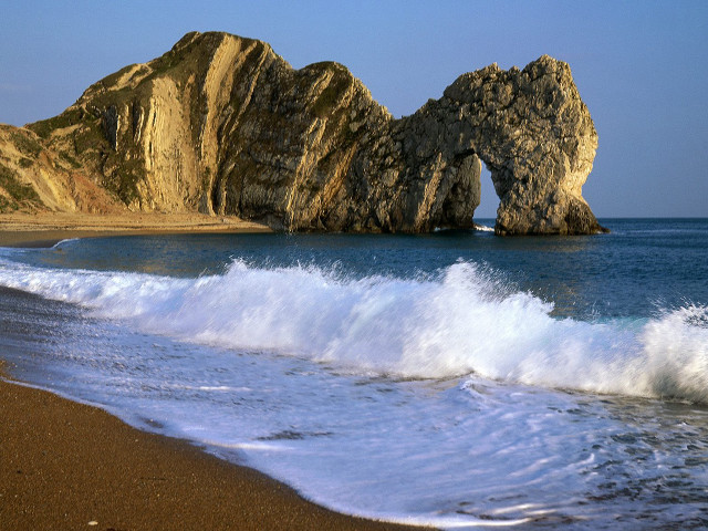 Wave rock beach boat nature free wallpaper - medium preview image