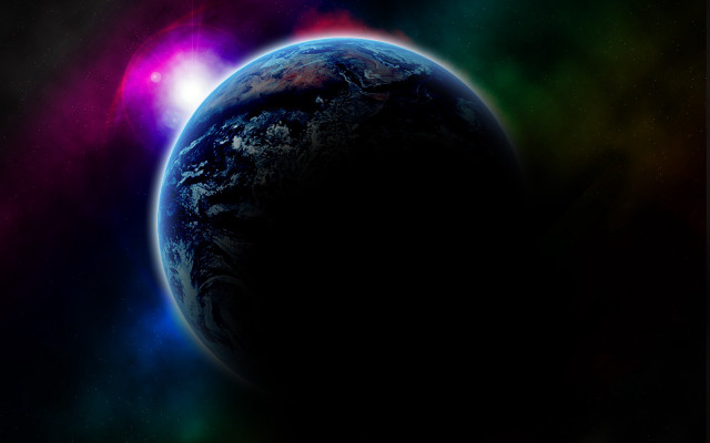 Colorful earth space bright light free wallpaper - medium preview image