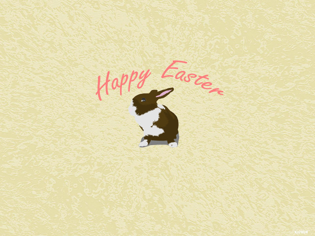 Rabbit white floor easter message free wallpaper - medium preview image