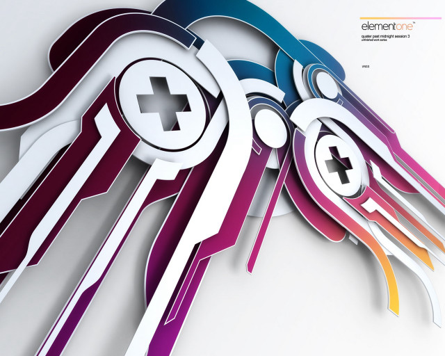 Colorful abstract design cross circle #2 free wallpaper - medium preview image